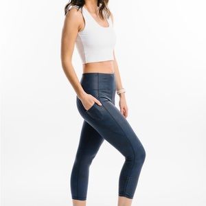 Zyia Distressed Blue Ankle Chinch Hi-Rise 7/8 length